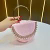 Circular Clutch, Dinner Handbag, Handbag, Women's Small Bag, Rhinestone Bag