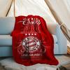 FC Bayern München logo printed throw blanket—soft,warm;versatile blanket for all seasons—perfect as &air-conditioning throw,nap blanket
