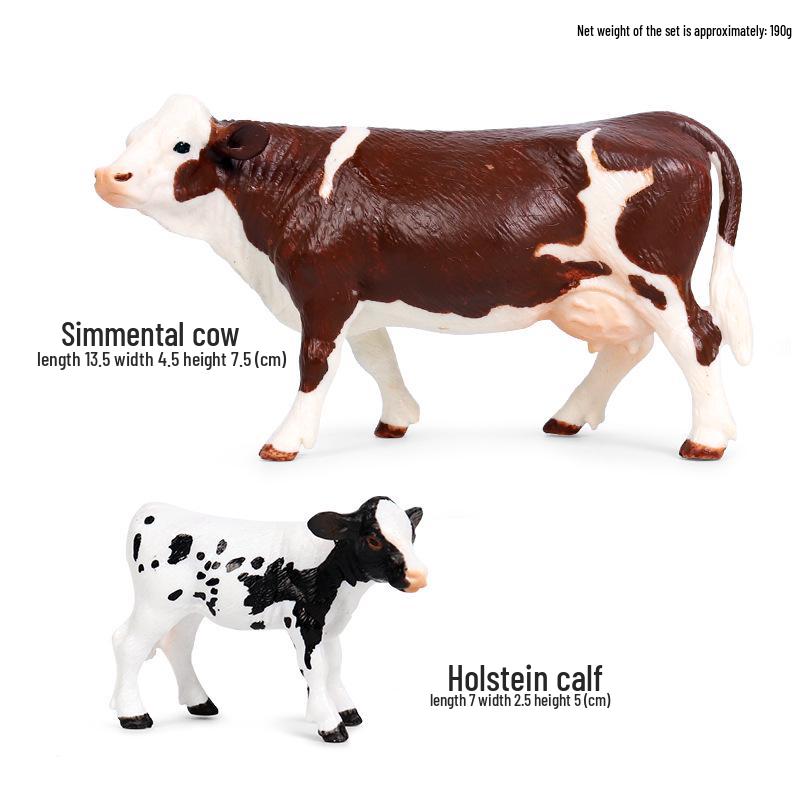 Animal Model Ranch Set: Chicken, Dog, Cow, Sheep, Horse Miniature Toy Scene