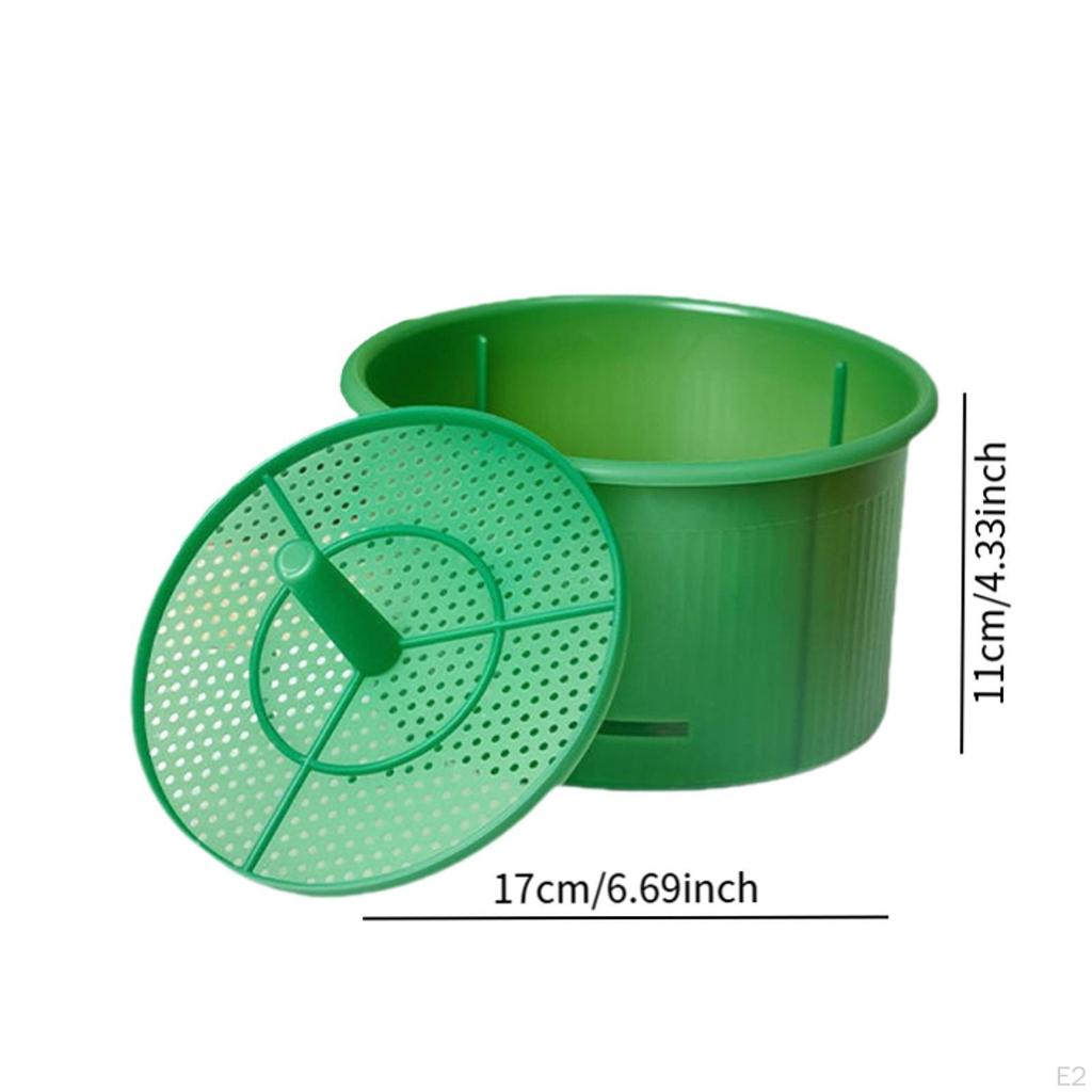 Beans Sprouts Pot Planter Sprouting Container Reusable Multipurpose Soilless Seedling Box for Black
