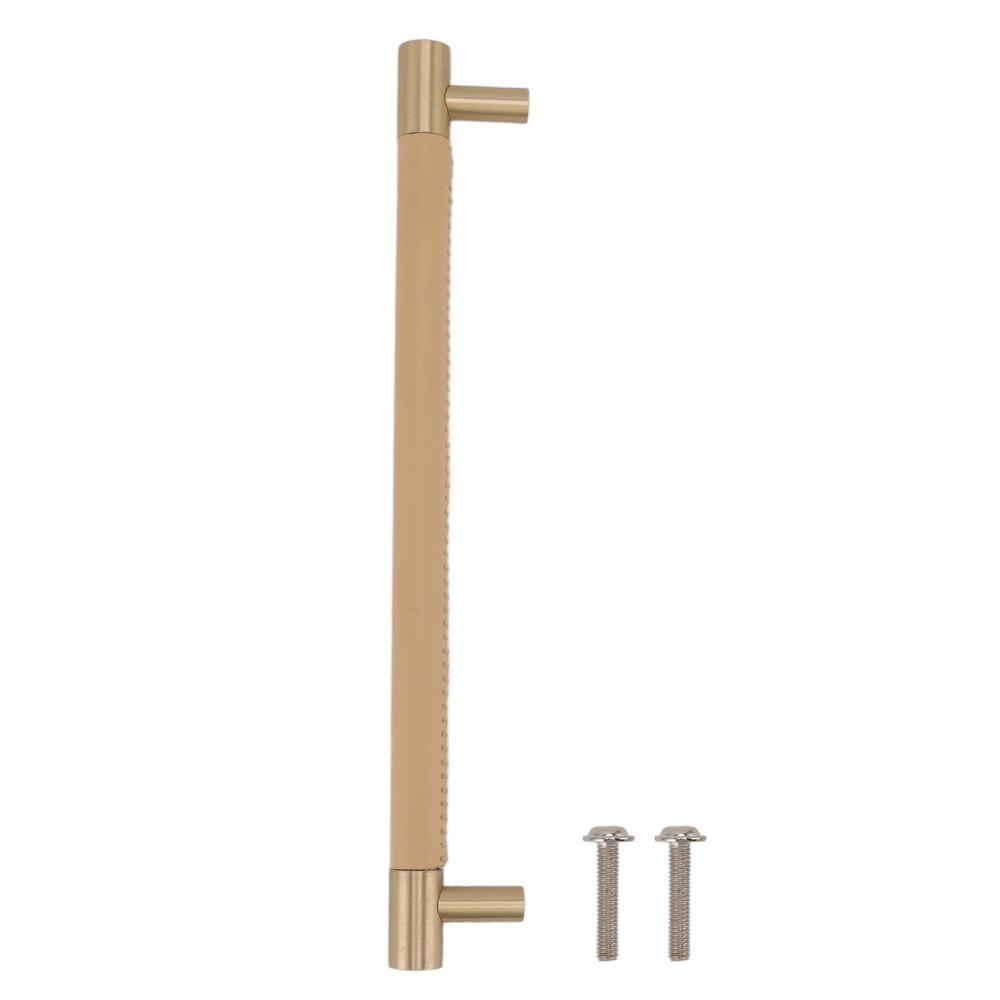 Leather Texture Pull Handle Brass Cupboard Handle Bar Stylish Drawer Pull Handle Kitchen Cabinets