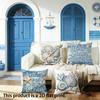1/4pcs Life is Better at the Beach Ocean Inspired Pillow Covers Sofa bed cushion cover home bedroom decoration, 2D flat printing