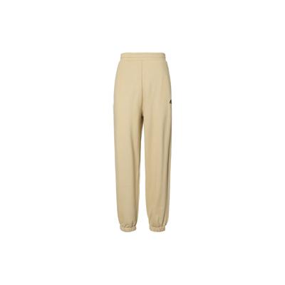adidas Logo Pants Solid Color Logo Fleece Thick Cuffed Loose Knit Sports Pants Unisex Pants Light-Khaki IV7609