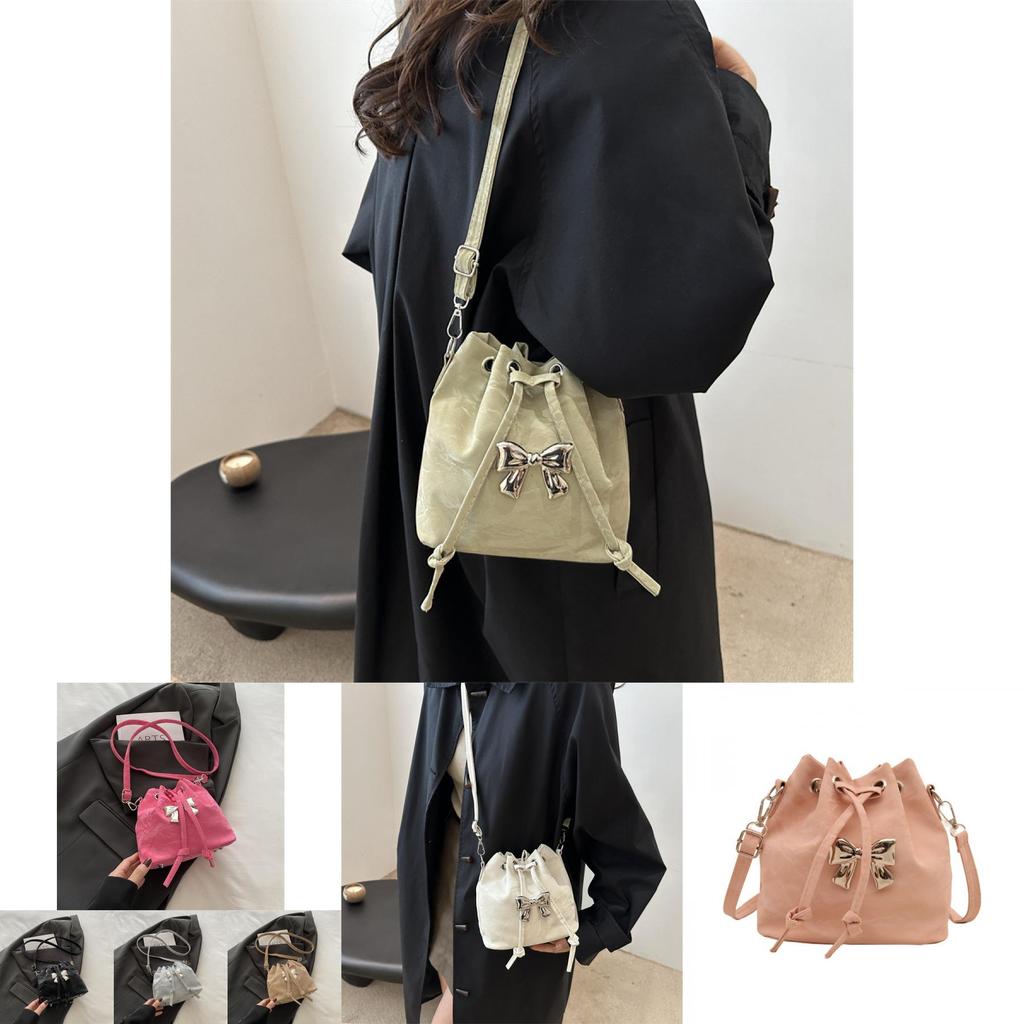 Large Capacity Stylish Shoulder Bag For Women Winter New Design Casual Bucket Bag In Black Silver Khaki Rose Pink Light Pink Blue Green White Colors