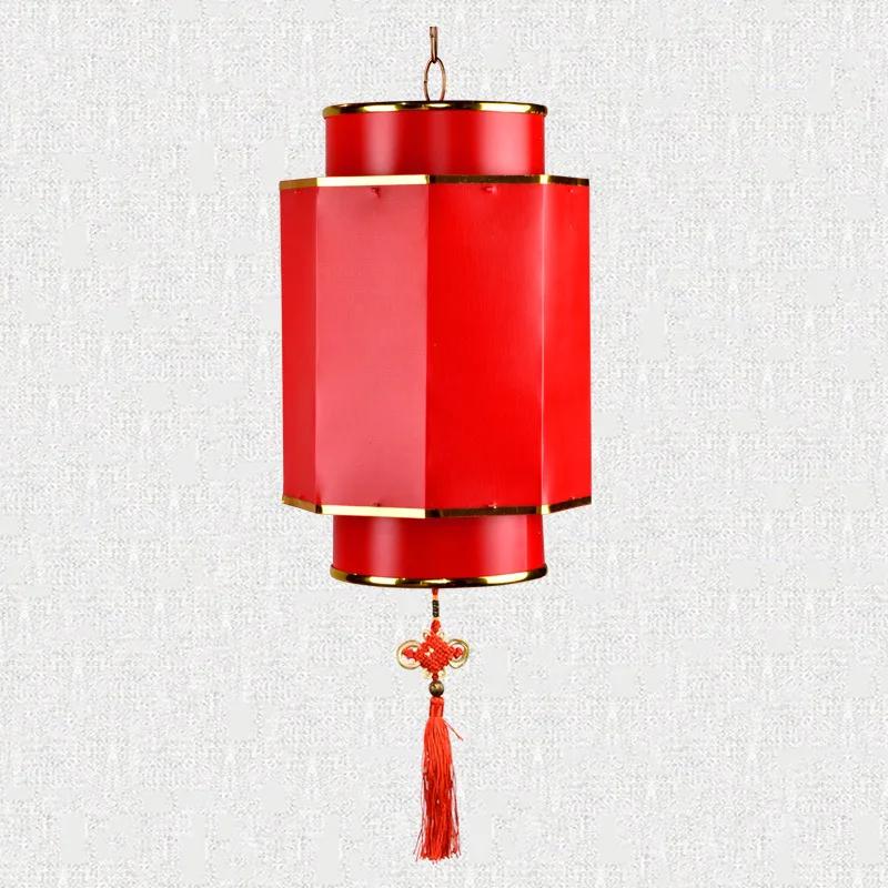 Chinese Style Hanging Lanterns Lamp PVC Waterproof Antique Palace Lanterns Retro Chinese Red Lanterns Festival New Year Decor