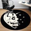 1pc Skull Stars Office Round Area Rug, Indoor Mat Suitable ForOffice, Under Office Chairs Bedroom Living Room Home Decor, Room Deco q089
