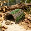 Reptile Supplies for Tanks Hideout Cave, Tree Trunk Gecko Lizard Realistic Arched Habitat Decoration Bark Hideaway Spiders Tortoises Tank Terrarium