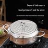 Japanese 304 Stainless Steel Non-Coated Tempura Frying Pan