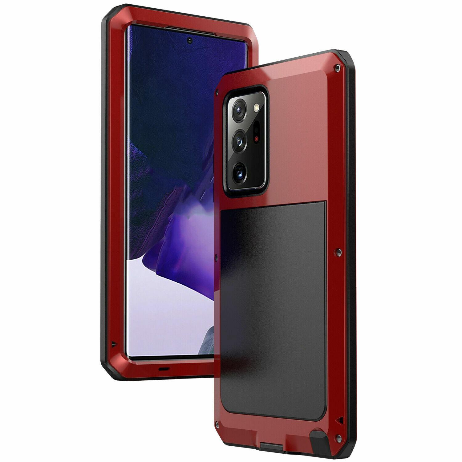 

Doom Tank Алюминиевый Металлический Чехол для Samsung S26 S25 Edge S25 S24 S23 S22 S21 Plus S20 Note 20 Ultra Ударопрочный Прочный Чехол aluminum&Galaxy S26 Ultra красный