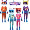 Superkitties Kids Onesie Costume With Soft Milk Silk Fabric Cartoon Style Purple Blue Pink Orange 100cm-150cm/43.3-59.05in