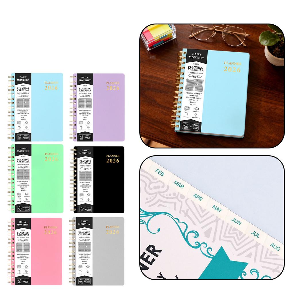 Calendar To-do Planner, Winter Vacation 12-month Schedule Planning Efficiency Notepad