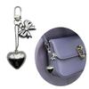 Elegant Large Love Heart Pendant Keychain Sturdy Alloy Charm Fashion Accessory for Men and Women Stylish Outfits