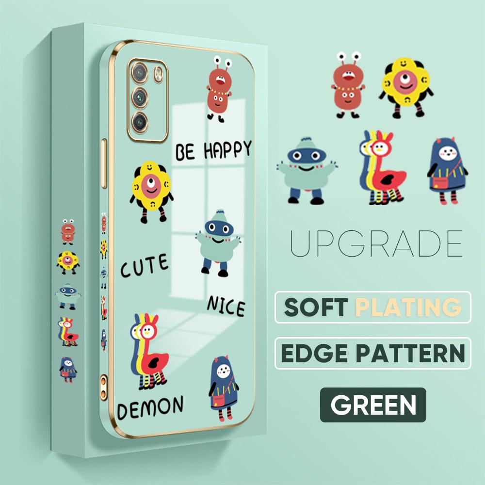 Modele de imprimare colorate Carcasă cu model cu margine pătrată Carcasă placată pentru telefon Carcasă de lux placată pentru telefon moale pentru Huawei Honor Xiaomi Redmi