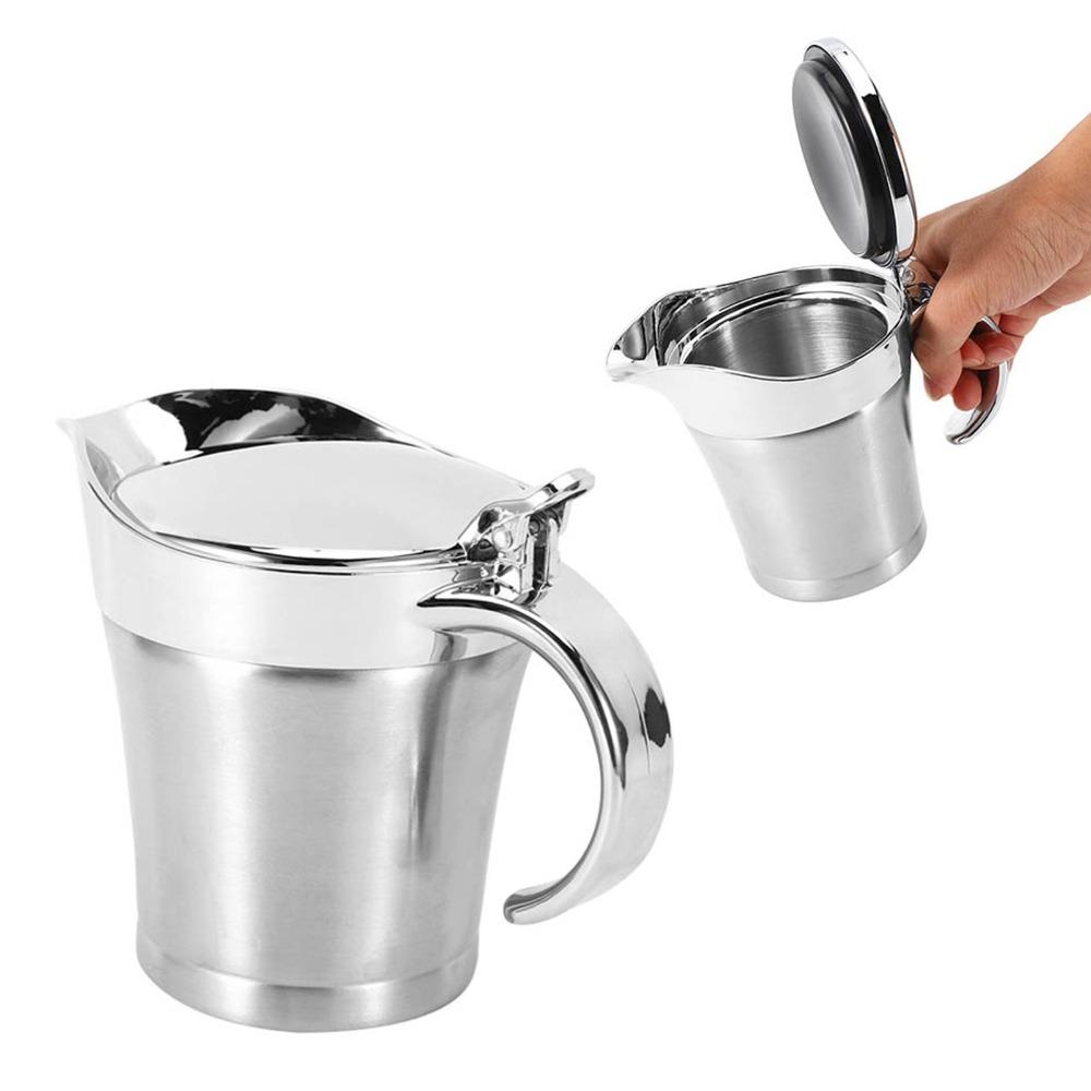 304 Stainless Steel Gravy Boat 750ml Sauce Storage Container Durable Steak Sauce Pot Home Use