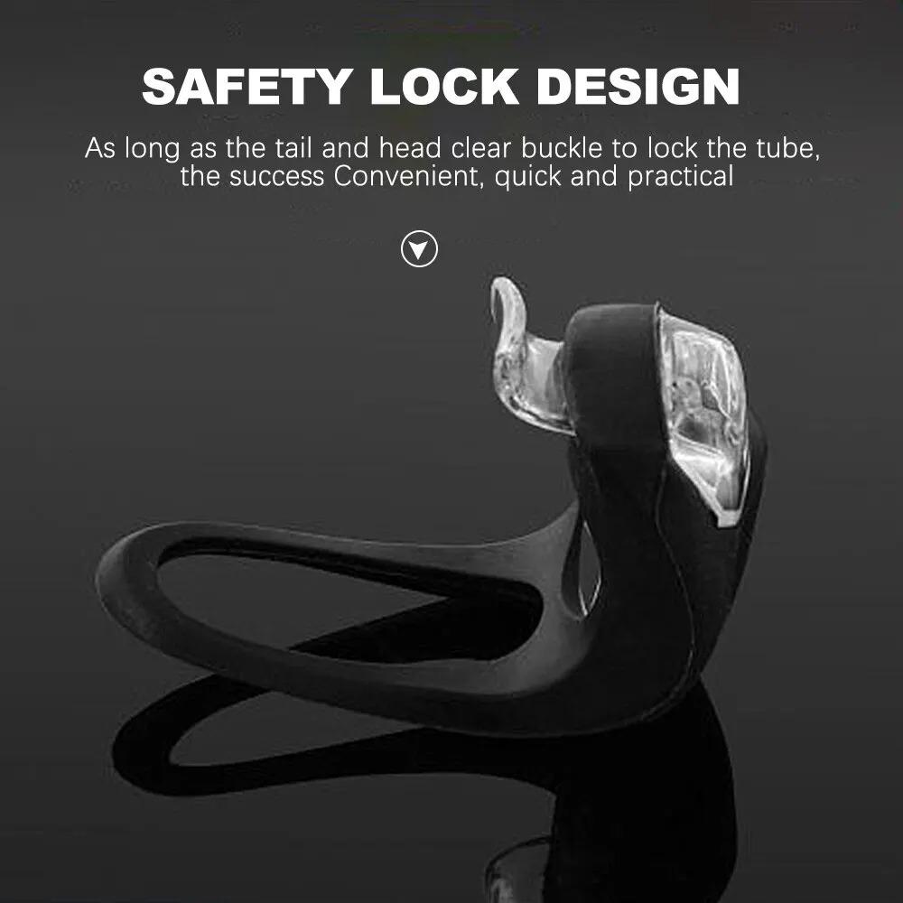 Bicycle Frog Light Night Warning Light Replaceable Battery Bicycle Tail Light Outdoor Riding Light Cycling Equipment Accessories