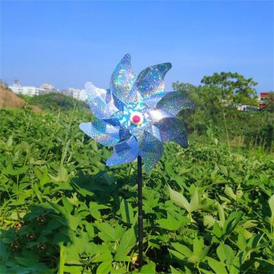Kuş Kovucu Spinner Yeniden Kullanılabilir Köpüklü Ayrılabilir Renkli Püskürtme Kuş PET Yansıtıcı Fırıldak Kuşlar Caydırıcı Yel Değirmeni Bahçe Malzemeleri