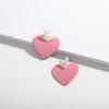 Trendy Geometric Heart Stud Earrings - Japanese & Korean Street Style