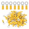 100Pcs Ring Crimp Insulation Terminal Copper PVC Wire Connector for Electrical Equipment