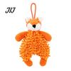 Bite Resistant Plush Toys for Dogs Squeaky Dog Toy, Fox/Rabbit/Bear Shape, Durable Bite-Resistant Interactive Toy Training Small Medium with Lanyard,