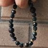 [ColanColan] FORCE 4 Bracelet, Dark Blue Tiger Eye, Negative Ion, Relaxing, Stylish (M-L (Inner Diameter Approx. 17cm))