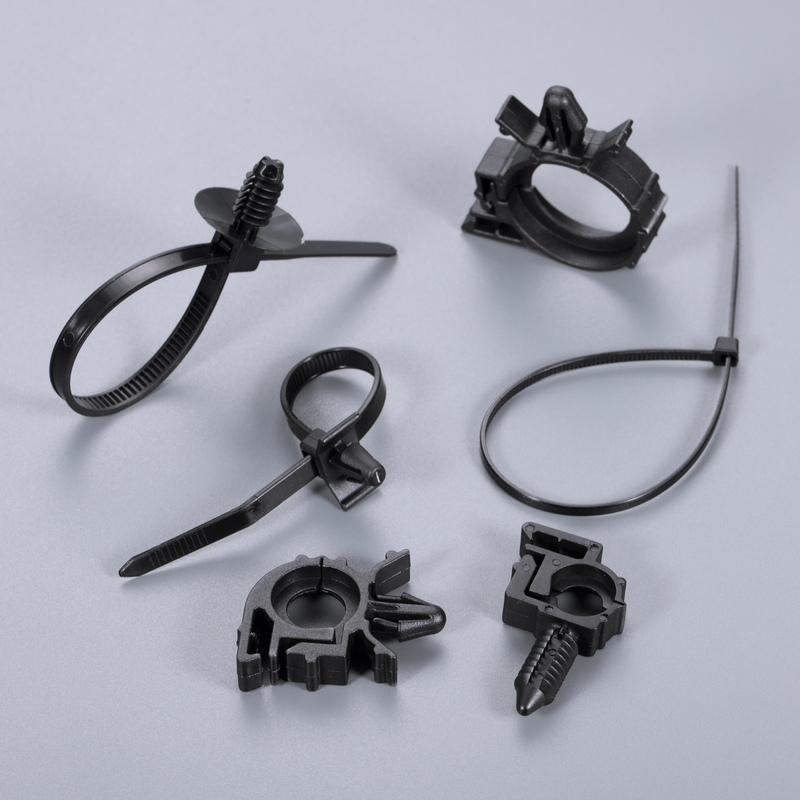 120Pcs Nylon Self Locking Cable Straps 30pcs Wire Loom Clips Car Pipe Cable Fastener Bundle Fixed Binding Wire Fixing Zip Ties