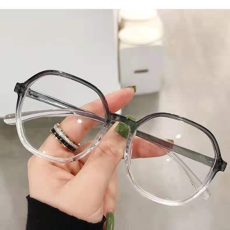 Anti-Blue Light Glasses Frame Female Polygon Flat Light Mirror Student Tide Presbyopia Myopia Batch