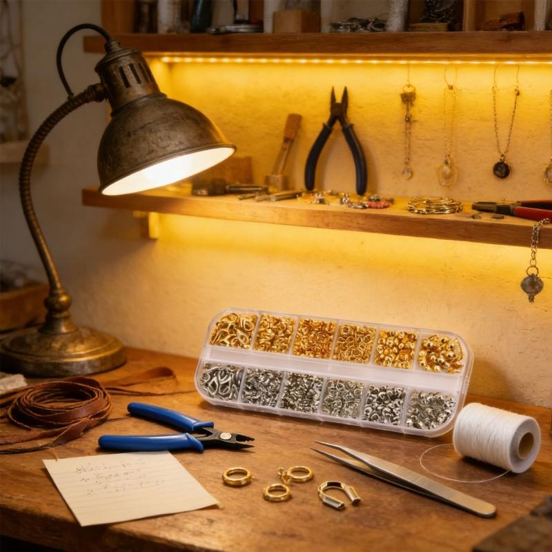 Double Size Metal Bead Positioning Kit Delicate Earring Making Supplies For Necklace Bracelet Earring Crafting