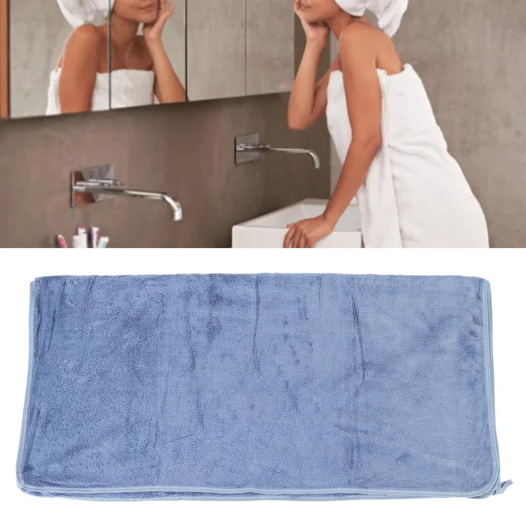 Coral Fce Bath Towel 70x140cm Highly Absorbent Quick Drying Soft Lightweight Bath Sheet for Home Travel