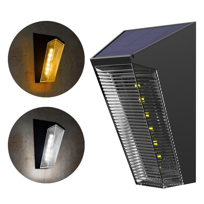 2 stk Led Solar Hagelys 7 Farger Skiftende Ip65 Vanntett Energisparende Vegglampe For Gangvei