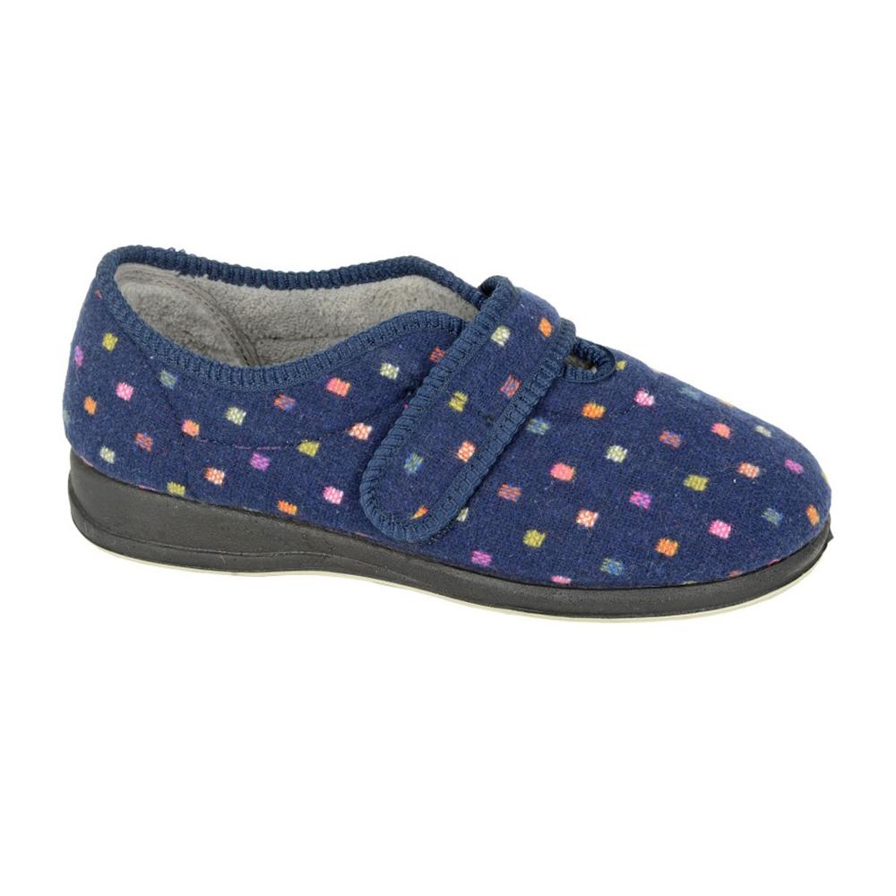 Sleepers Womens/Ladies Mary V Throat Touch Fastening Slippers
