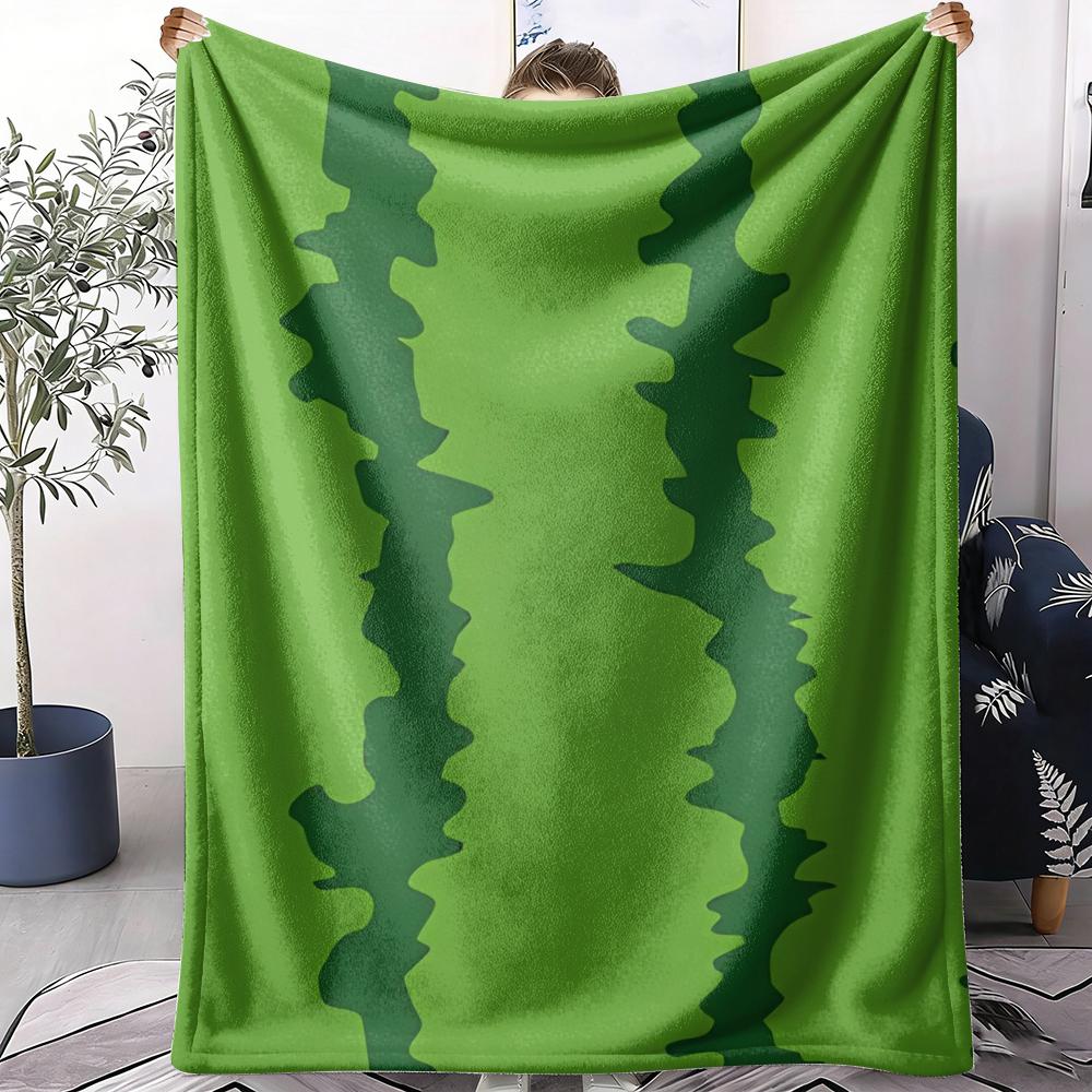 Watermelon texture Throw Lightweight Soft Flannel Throw Blanket Summer Cooling AC Nap Blanket for Sofa Couch Bed Travel 130x150cm