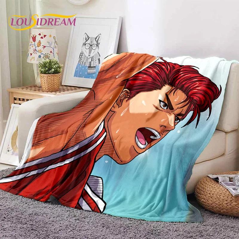 Cartoon Slam Dunk Basketball Anime Soft Flannel Blanket for Beds Bedroom Sofa Picnic,Throw Blanket for Outdoor Leisure Nap Gift