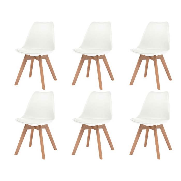 Maison Exclusive - Chaises à manger lot de 6 Blanc Plastique