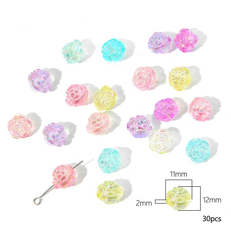Large Shining Flower Acrylic Beads for DIY Jewelry & Earrings