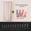 Frosted Trapezoid & Water Drop Almond Nail Extensions - No File Needed, Full and Half Cover. Perfect for Salons.