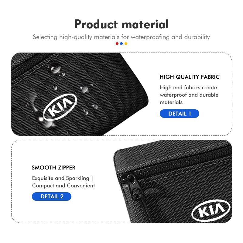 JTAN5 For KIA Car Key Bag Wallet Zipper Coin Card Pouch Keychain Organizer Rio K5 K2 Sportage Ceed Sorento Picanto Stinger Soul