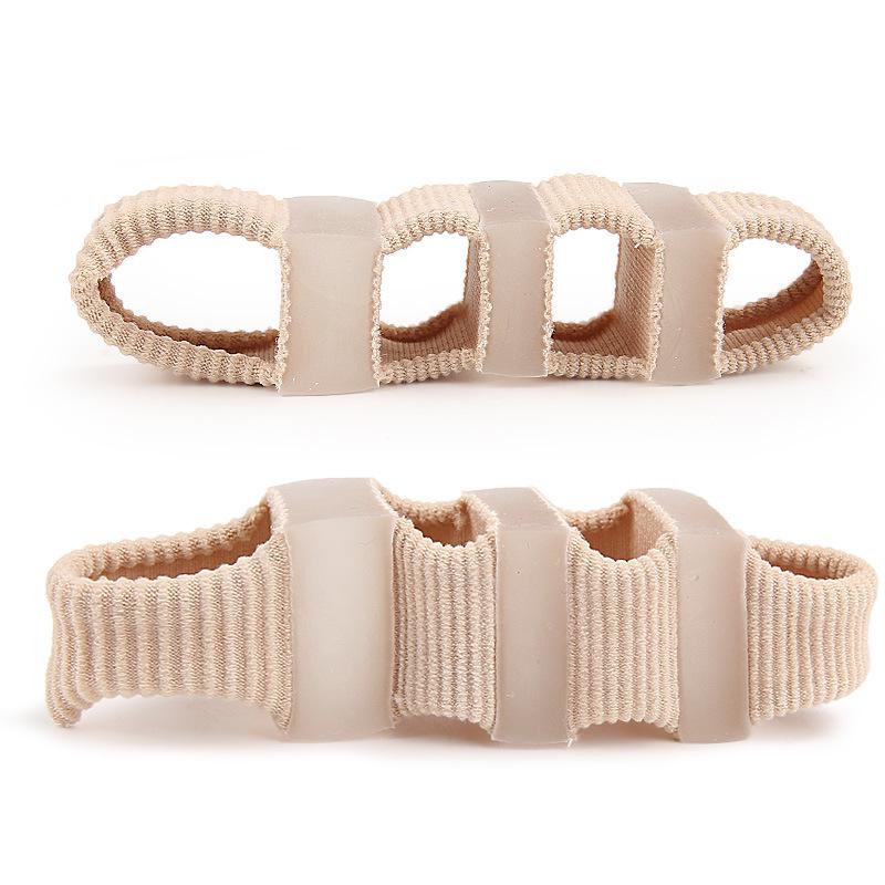 Fiber Toe Separator: Bunion Relief, Overlapping Toe Corrector, Double/Triple Hole Orthotic Sleeve