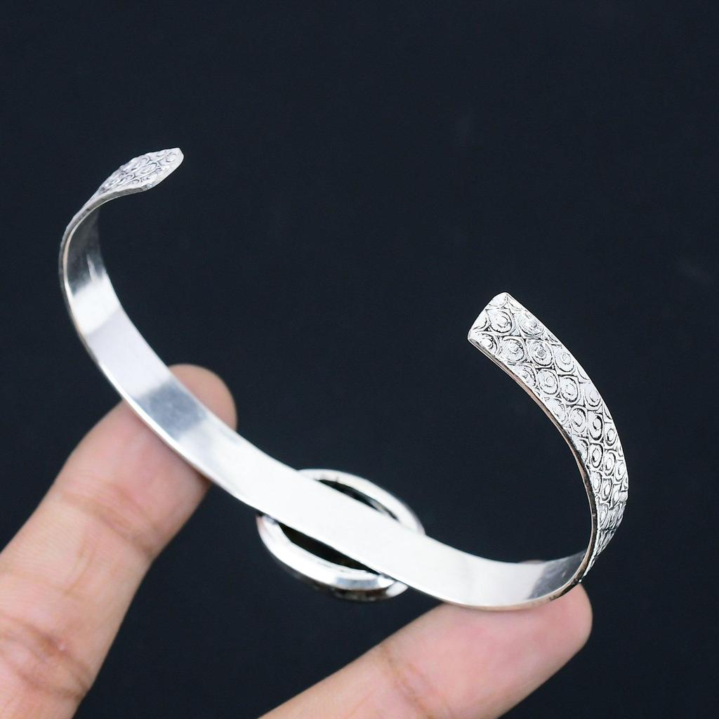 Friendship Day Sale Sterling Silver Labradorite Gemstone Boho Wedding New Bangle