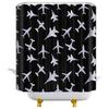 Warcraft Deck Jet Fighter Shower Curtain For Military Fans Bathroom,Warship Plane Coast Shower Curtain Fabric Bathroom Curtains