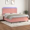 VidaXL Slatted Bed Base with Mattress and LED, Upholstered Bed, Double Bed, Adult Bed for Interior Bedroom, 3136322