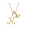 Women's Initial Heart Necklace Name Art Design Letter Jewelry Chain Adjustable Accessories