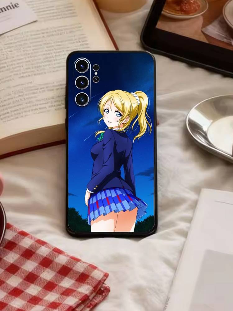 L-Love live-Ayase Eli Phone Case For Samsung S26,S25,S24,S23,S22,S21,S20,Ultra,Plus,FE Black Soft Cover