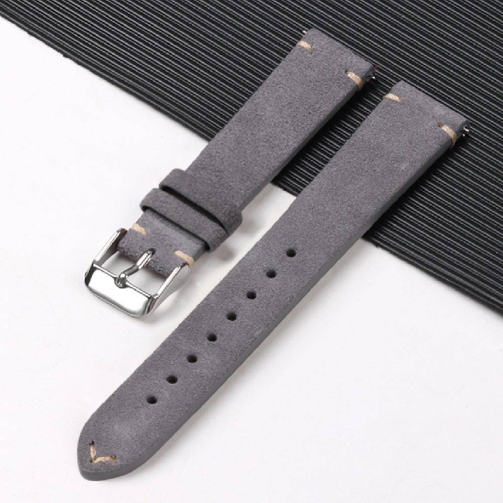 Genuine Suede Leather Watch Strap Quick Release Vintage Watchband 14/16/18mm 20mm 22mm Bracelet for Men Wrist Bands Accessories