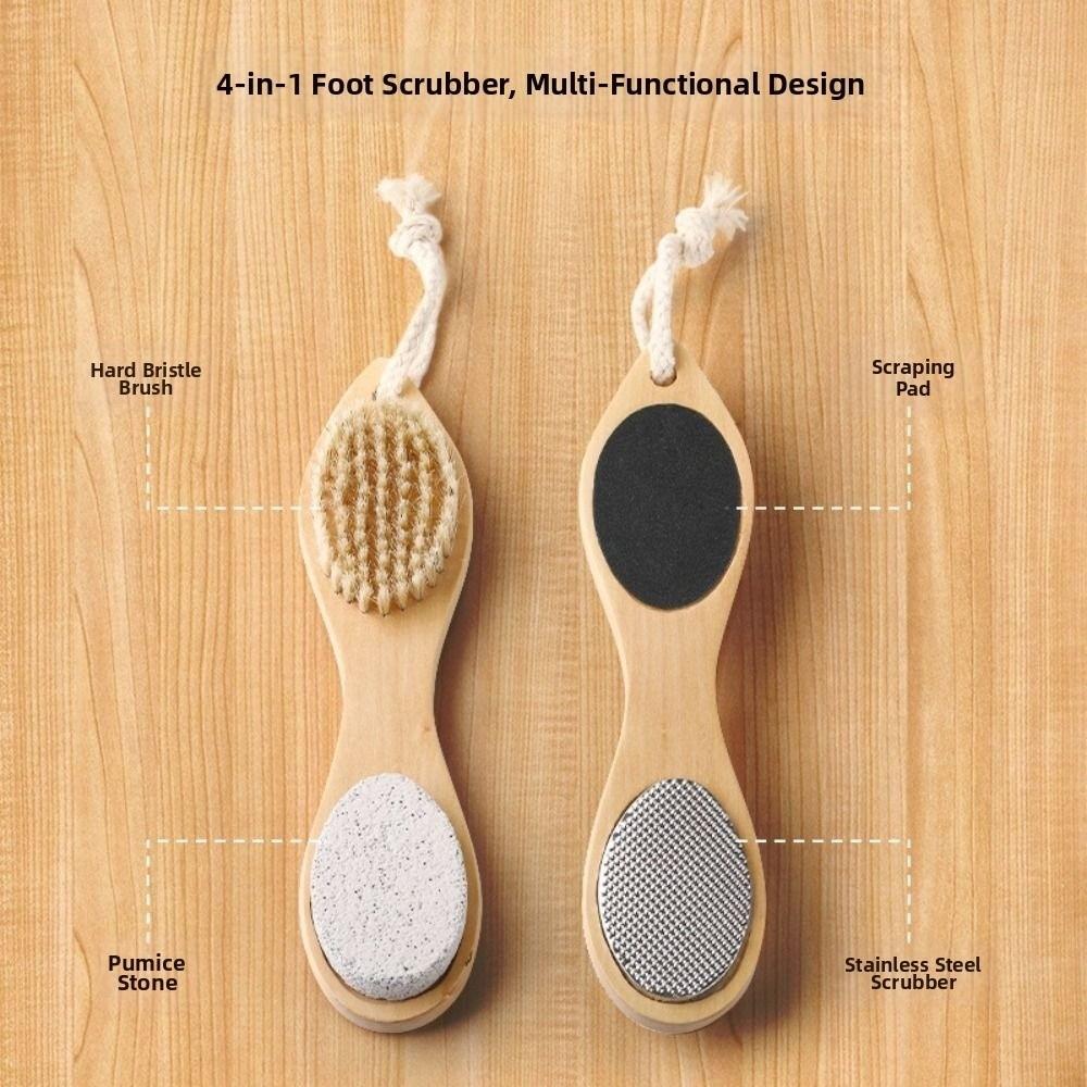 Multi-functional Foot Care Tool Wooden Exfoliating Foot Scrubber Personal Care