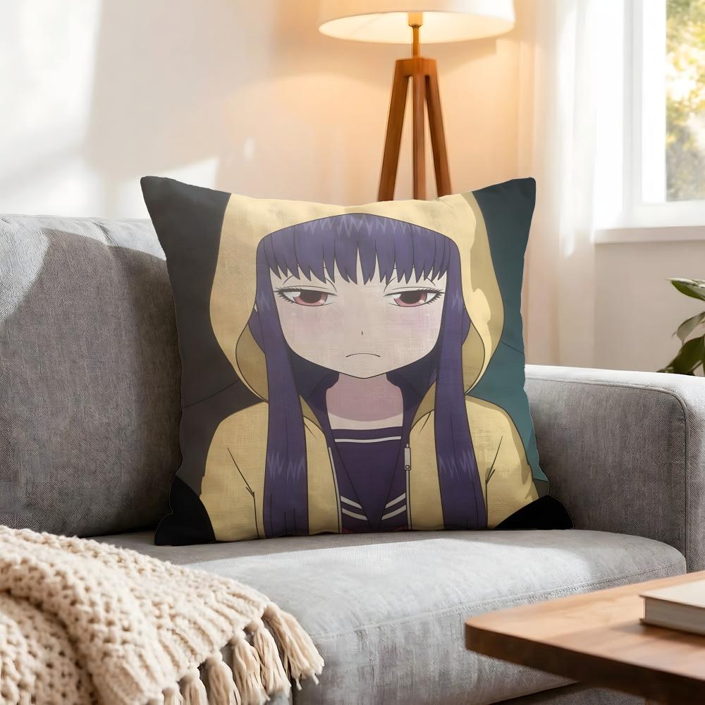 Anime Hi Score Girl Cushion Cover 1Pcs Decorative Covers Soft Cushion Case For Sofa Couch Decor 40X40 45X45 Pillowcases