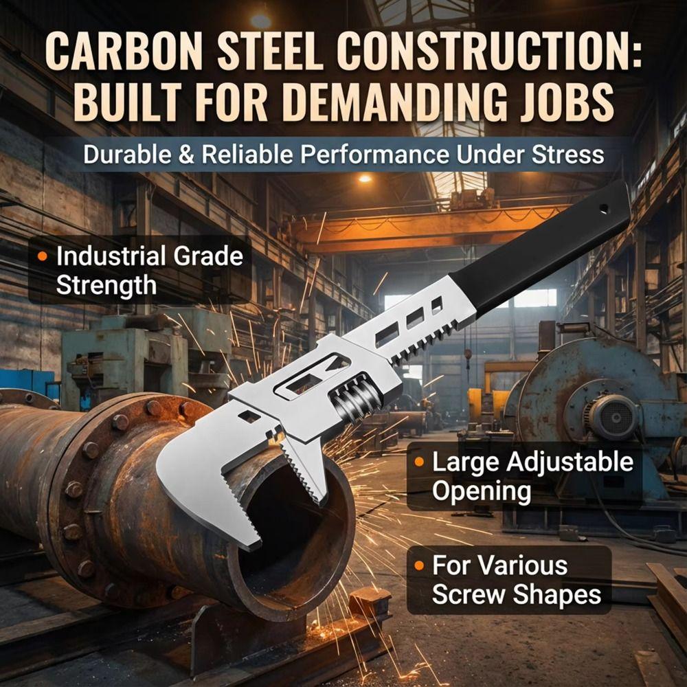 Flexible Bathroom Sink Wrench Large Open End Right-angle Wrench  Household