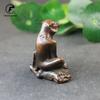 Starožitná měď Velká opice Vtipná figurka Miniatura Pro štěstí Domácí dekorace Řemesla Vintage Zvířecí socha Stolní ozdoby
