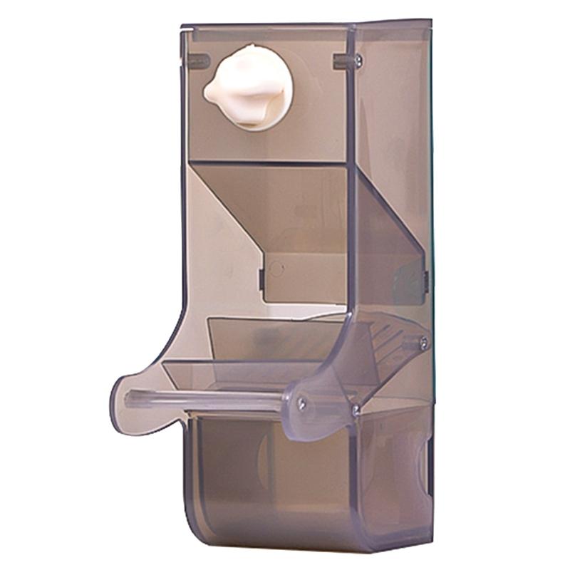 

Bird Feeder Automatic Hanging Cup Food Dish for Cockatiels Canaries for Sun Conu светло-серый