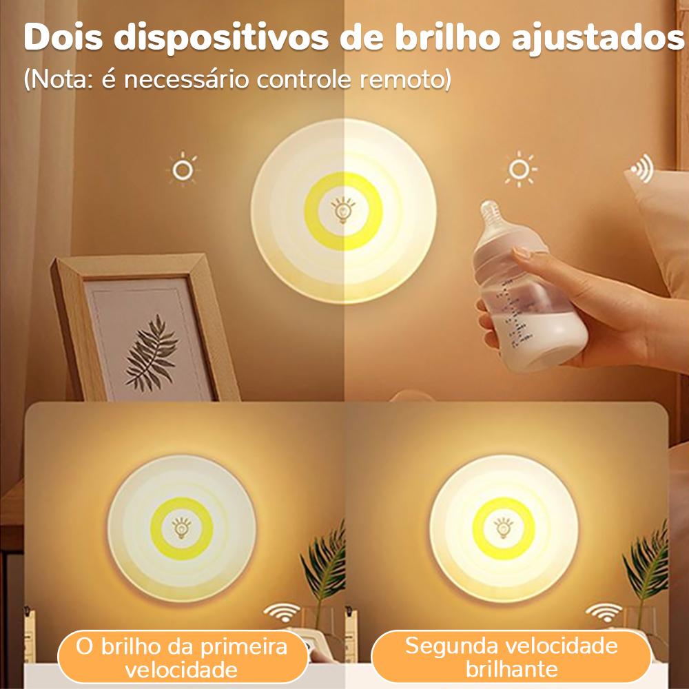 Under LED Cabinet Light Wireless Remote Control Dimmable Wardrobe Home Bedroom Kitchen Closet Light 3W Super Bright Night Light