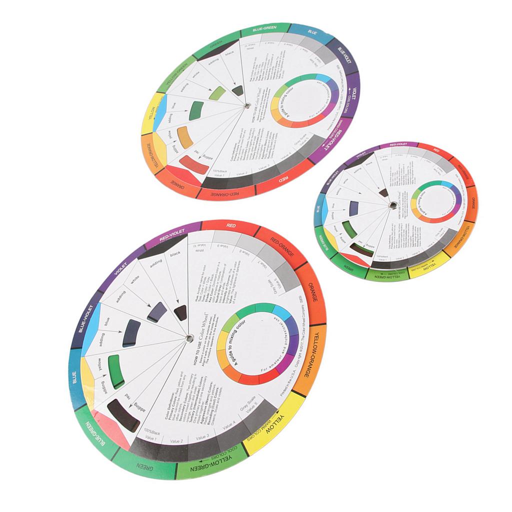 3pcs Tattoo Color Wheel Pigment Color Wheel Mixing Guide Tattoo Accessory